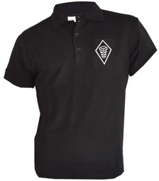 Bild von Motorfahrer Polo-Shirt mit Truppengattungsabzeichen Schwarz
